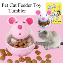 Clerance! Husdjur Katt Hund Tumbler Matare Läckage Mat Dispenser Godisboll Kreativ Möss Leksak