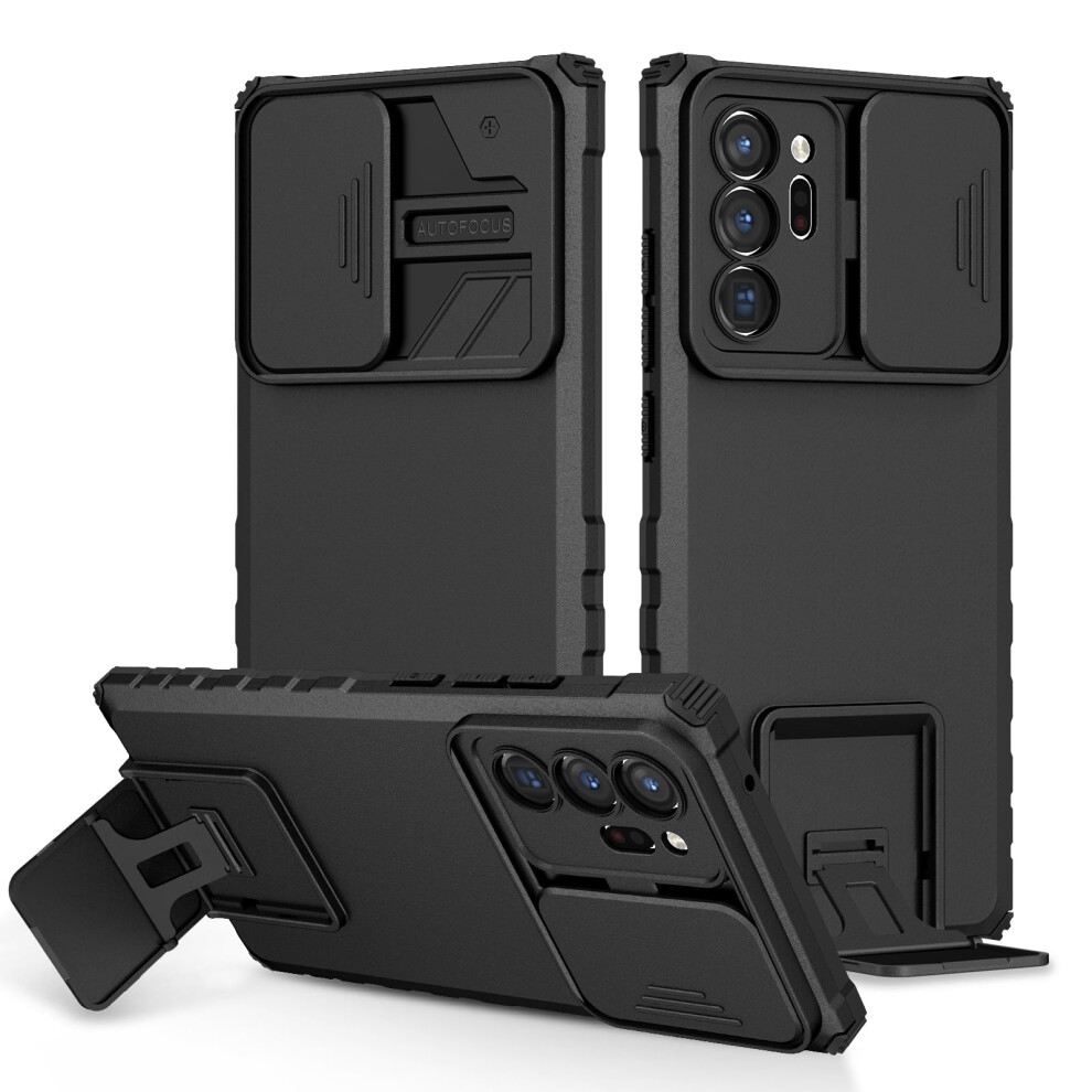Luxury Slide Lens Case For Samsung Galaxy Note 20 Ultra 6.9" Â Shockproof, Drop Protection, Kickstand, Ultra Slim & Lightweight, Black 9193271953326