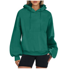 Damen-Fleece-Hoodies & Sweatshirts – Langarm, Oversize, Kapuze mit Kordelzug, warme Herbst-/Winter-Freizeitoberteile, S–XXL