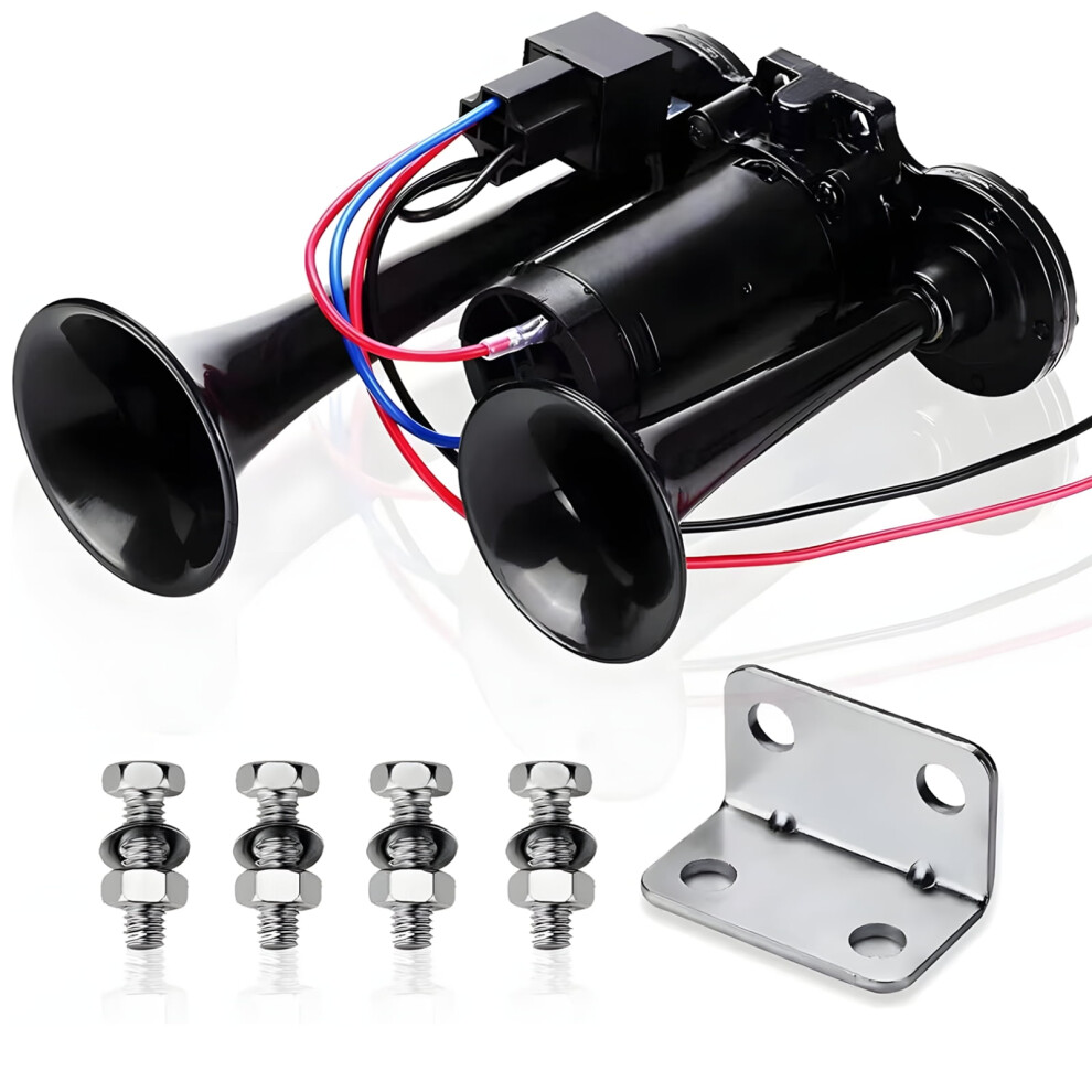600Db Electric Car Horn, 12V Universal Air Horn For Trucks, Motorcycles, Boats Â Metal/Plastic, Easy Install Black 9130661041812