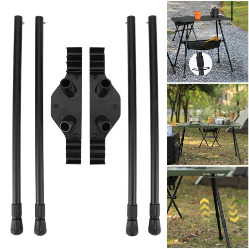 Folding Camping Table Legs - Adjustable Metal 1