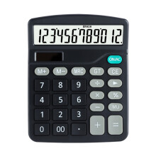 12-Digit Solar Calculator with Large Display, Big Buttons, Auto Power Off, Dual Power (Solar/Battery), Compatible with Office, School & Home