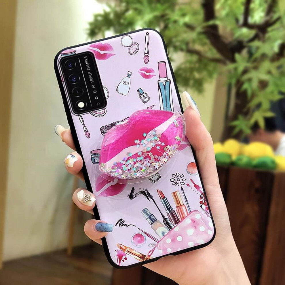 Phone Case For Tcl T-Mobile Revvl V+ 5G/Revvl V Plus 5G Â Kickstand, Dirt-Resistant, Waterproof, Soft Silicone Cartoon Skin, Quicksand Design, Lens 9170372256501