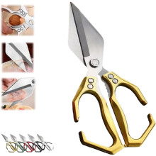 Heavy-Duty 2-in-1 Kitchen Shears, Stainless Steel, Dishwasher Safe, with Nut Cracker & Bottle Opener, Compatible with All Poultry Cutting