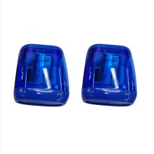 2-Pack Dual Hole Pencil Sharpeners - Oval Manual Sharpener with Cover & Clear Shavings Container (Colorful)