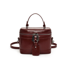 Damen-Handtasche aus PU-Leder, modische Box-Bag im koreanischen Stil, Schultertasche, Henkeltasche, einfarbige Crossbody-Tasche fürs Büro