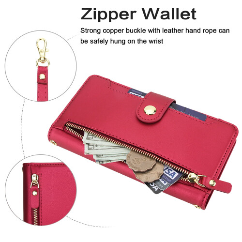Θήκη Google Pixel8Wallet – Δερμάτινη θήκη PU με θήκη για κάρτες, τσέπη με φερμουάρ, 1