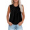 Moderigtig casual top til kvinder, sort M 6