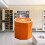 Pouf Fruit Orange En Velours Rangement Pliable Pour Maison 7