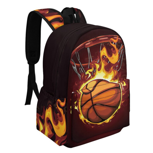 Mochila de Basquete de 17 Polegadas com Desenho Animado - Mochila de Basquete com Grande Capacidade para Uso Diário 1