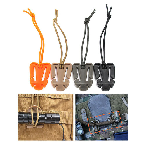 Elastic String Tactical Gear Clip, Backpack Strap Management For Hydration Tube And More 1
