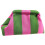 Γυναικεία πλεκτή τσάντα clutch μικρή ριγέ υφασμένη τσάντα για γυναίκες (ροζ πράσινο) 1