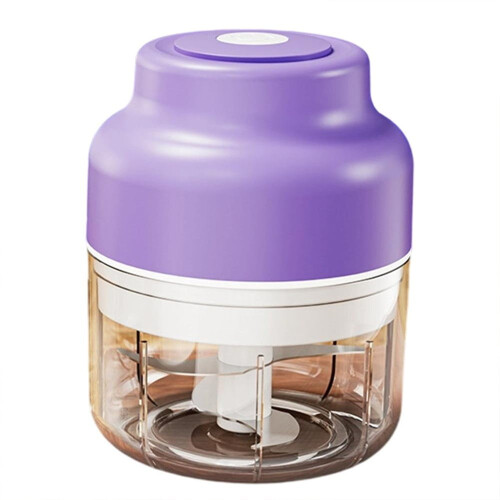 Mini Vitlökhackare Elektrisk Grönsakskvarn 350ml Lila 1