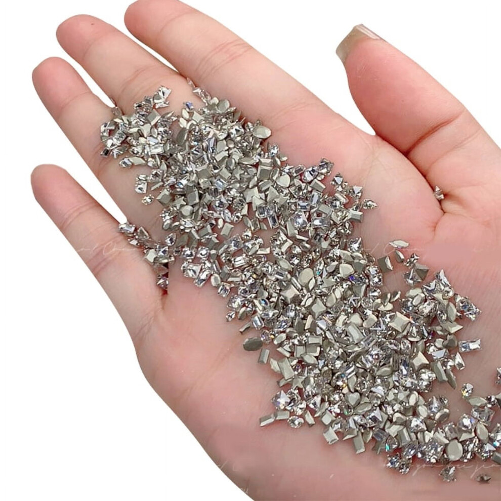 50x Nails Art Irregular Shaped Nail Crystals Mini Nail Rhinestones
