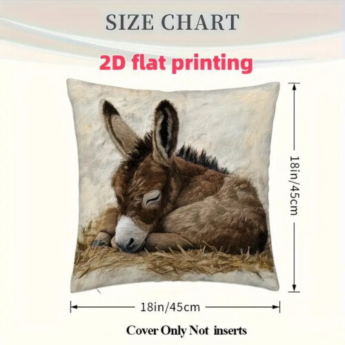 Μαξιλαροθήκες με γαϊδουράκι, διακοσμητικές, μαλακές, χαριτωμένες, μαξιλαροθήκες 2