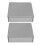 Topbathy2Pcs Μεγάλα Ασημένια Κουτιά Μπισκότων με Καπάκι, Αεροστεγή Μεταλλικά Κουτιά 1