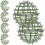 12Pièces Cadre Vert Support Boule Décoratif Solide 10