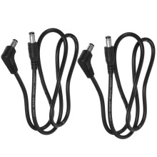 Topbathy2Pack DC-effektkabel svart PVC-metall hög tillförlitlighet musikinstrument