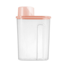 Duży, hermetyczny plastikowy pojemnik do przechowywania ziarna, 1,9 l i 2,5 l, odporny na owady, przezroczysty, z pokrywką w formie miarki –