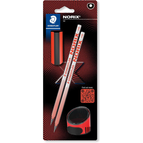 Staedtler Staedtler NORIX HB Pencils, Eraser, Sharpener Coral