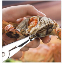 Pinza para cangrejos de aleación – Acero inoxidable resistente a la corrosión, pulido espejo, herramienta multiusos para mariscos y frutas de