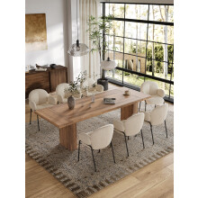 (Beige, Set of 6) GOEURVANT Dining Chairs