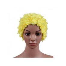 Women Ladies Vintage Style Floral Flower Adult Swimming Swim Cap Bathing Hat