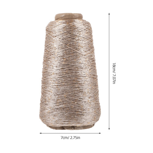 Fio de algodão metálico dourado ETEREAUTY, ideal para cachecóis e gorros, 2 unidades. 1
