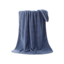 Serviette de bain adulte épaisse, absorbante et à séchage rapide, 70 x 140 cm, bleu marine