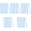 50Pcs ABS Plastic Slide Binders Blue Loose Leaf Binding Bars 4