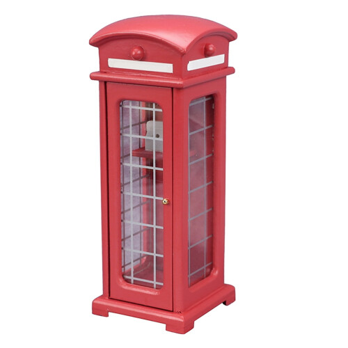 Mini-Telefonzelle für den Außenbereich, 6617 cm, Rot