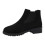 Γυναικεία μποτάκια Willtoo Chunky Ankle Boots, Slip-On από ελαστικό σουέτ, με στρογγυλή μύτη, 3