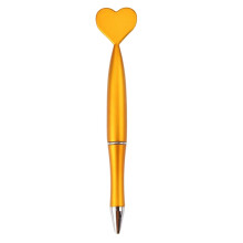 Penna a sfera retrattile a forma di cuore, graziosa penna in gel di plastica multicolore, scrittura fluida per ufficio, casa e uso personale.