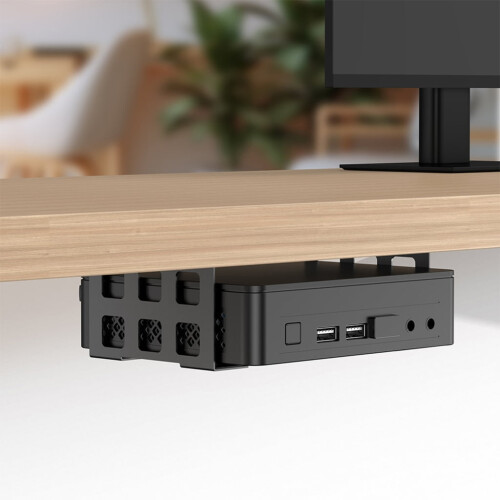 Under Desk Mount Bracket for Mini Computer and 2
