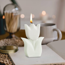Bougies parfumées, aromathérapie artisanale aux tulipes, cadeau relaxant en cire naturelle, décoration parfumée à faire soi-même, ensemble de