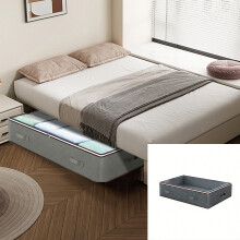 Foldable Under-Bed Storage Bag 60x45x15cm, Non-Woven with Clear PVC Top & Handles – for Bedding, Clothes, Shoes, Toys