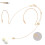 Double Earhook Headset Mic Headworn Microphone for compatible with Sennheiser Wireless Beige 7