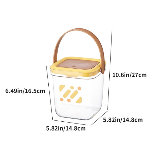 Mini-Mülleimer mit Deckel, 1 Gallone, gelber PET-Tischeimer 2