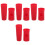 4Ensembles Coques Micro Rouges, Manchettes Souples Pour Micro Sans Fil 3