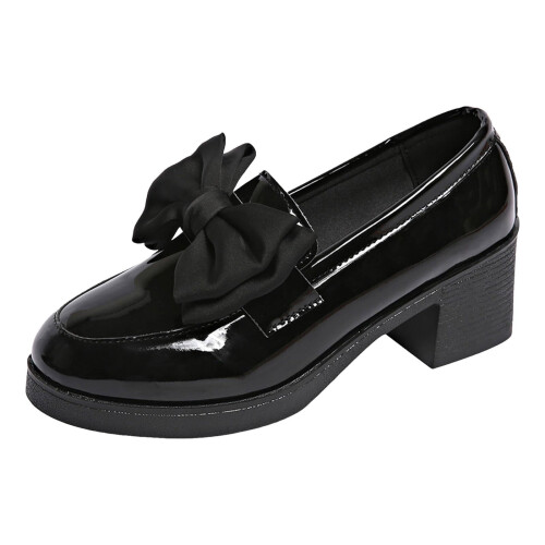 Γυναικεία Loafers Willtoo με Πλατφόρμα και Φιόγκο, Χοντρή Σόλα και Slip On, Άνετα και Κομψά 1