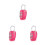 3Pcs Tsa Approved Rosy Combination Padlocks for Backpack & Luggage 5