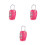 3Pcs Tsa Approved Rosy Combination Padlocks for Backpack & Luggage 7