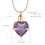 Crystal Heart Cremation Necklace with Angel Wings Pattern 2