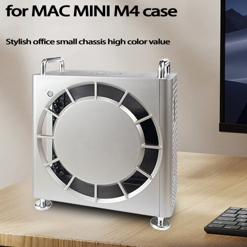 Chassis Stand Case for Mac Mini M4/M4 Pro 2024 ABS Vertical Computer Case Protective Dustproof Bracket Storage Stand DIY PC Part 1