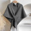 Women's Solid Color Shawls, Wraps Knitted Shawls(Khaki) 6