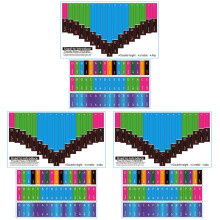 Stickers Clavier Kalimba Papier Colorés Décor Pour Débutants