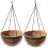 2 Pack 12" Metal Hanging Baskets with Coco Liners 5