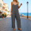 Women's Casual Summer Jumpsuit Sleeveless Boho Backless 2