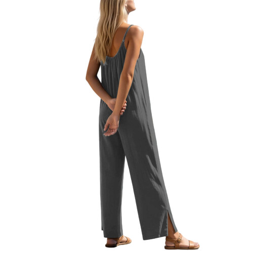 Women's Casual Summer Jumpsuit Sleeveless Boho Backless 2