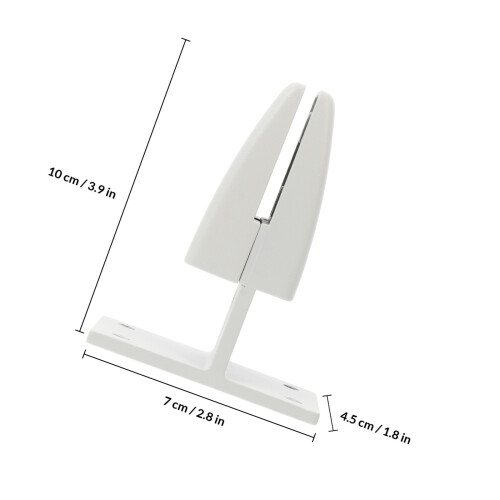 2Pcs Desktop Privacy Panel Clip White Aluminum Desk Partition Clamp 1